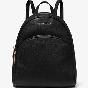 Michael Kors Black Leather Backpack